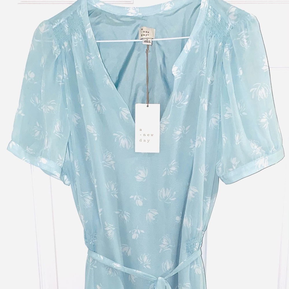 Blue flowy dress